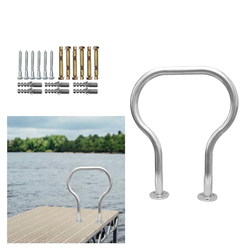 Boat Dock Boarding handrail, Safety Grab bar/Hand Railing for Marina, Dock, Deck, Boat, hot tub(24.0