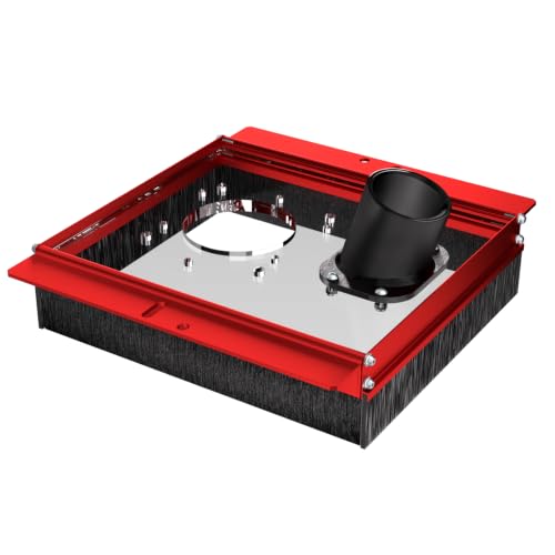SpeTool Router Sled Dust Shroud, 11.4' x 12.7' Dust Collection Attachment for Slab Flattening Jig, Compatible with Most