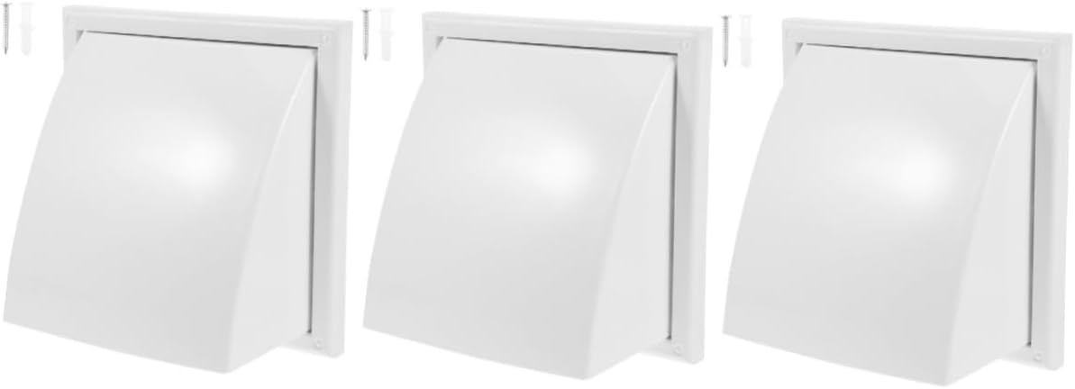 NUOBESTY 3pcs Exhaust Hood Vent Cover Sturdy Air Duct Grille Cap for Air Conditioner Systems Lightweight and Durable Design Easy Installation for Home and Office Use