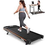 Niceday Walking Pad Treadmill with 10% Auto Incline, 400lbs Capacity, Under Desk Treadmill for Home Office, 3HP Super Quiet Brushless, 16.5' Widened Running Belt, Magnetic Remote & Preset Goal, Orange