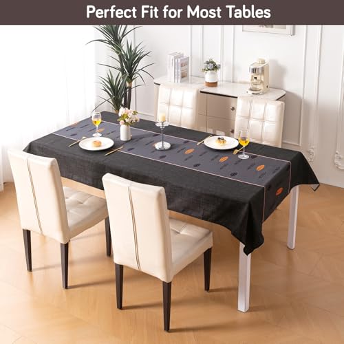 Image of HOKIPO Modern Grace Table Cloth for 4 Seater, 55x71 in, Twilight Fern
