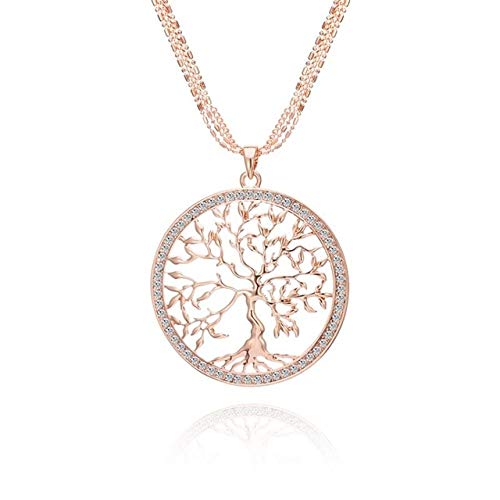 Chaîne de pull creuse en forme de rose et cristal pour illuminer vos tenues de mi-saison