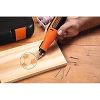 Black+Decker Akku-Multifunktionswerkzeug mit 52-tlg. Zubehör BCRT8IK (7.2V, 1.5Ah, Universal-Feinbohrschleifer mit Licht, zum Schneiden, Schleifen, Polieren und Schmirgeln, inkl. USB-Ladekabel + Box) – Ansicht 5