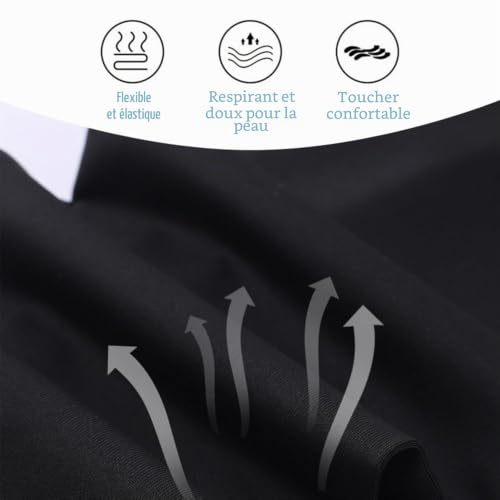 Lot de 2 Leggings de Sport pour Filles Pantalon de Yoga Taille Haute Pantalon de Survêtement Noir à Jambe Droite Enfant Vêtements Basiques de Danse et de Fitness pour Adolescents,2-3 Ans – vue 6