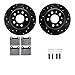 Dynamic Friction Company Rear Brake Rotors-Drilled and Slotted-Black with 5000 Advanced Brake Pads includes Hardware 8512-63008