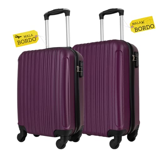 Kit Conjunto de Malas de Viagens Para Bordo Fibra Rígida ABS 2un