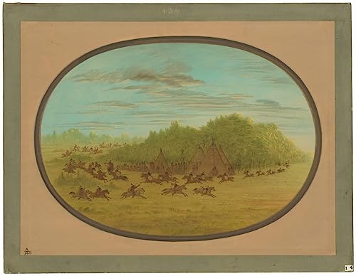 Affiche de célèbres tableaux George Catlin poster de décoration murale salon toile