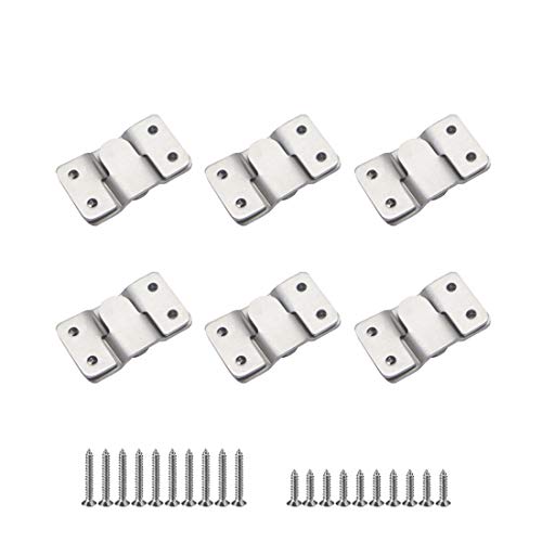 Concisea 6 Pares [Paquete de 12] Soporte Empotrado de Montaje Oculto Enclavamiento Hebilla,Enclavamiento Muebles Conector Soporte, para Colgar Marcos de Fotos, Carteles, Pinturas al óleo, etc Cover