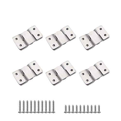 Concisea 6 Paia [12Pcs] Staffa di Montaggio Nascosta Fibbia ad Incastro Hardware Acciaio Inossidabile Ganci per Appendere Immagine, Cornice, Specchi, Decorazione da Parete e Poster