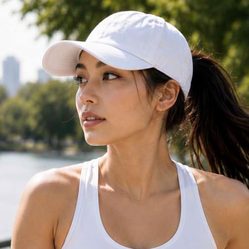 Image of Cotton Baseball Cap Dad Hat - Washed Low Profile Adjustable Hat for Men Women Casual Outdoor Running Golf