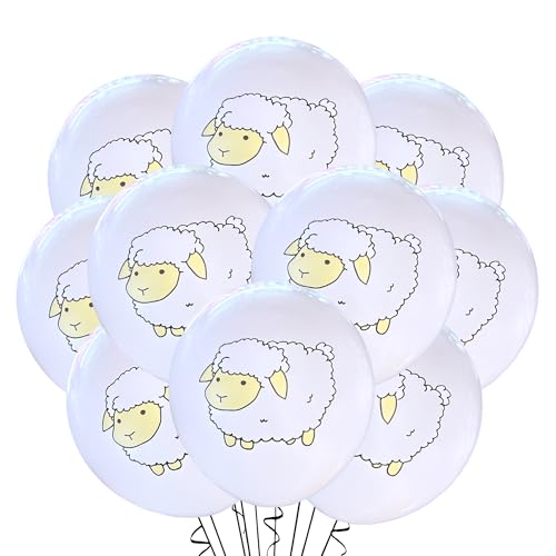 Ballons agneau en latex pour fête de troupeau et anniversaire d'enfant à la campagne