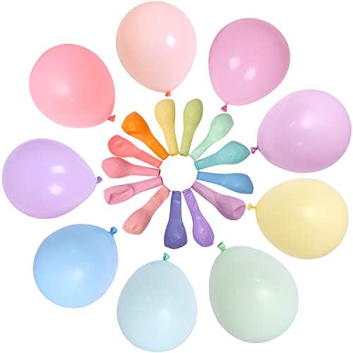 BEISHIDA 100 Pack 10 Inch Pastel Balloons Spring Rainbow Colors, Macaron Assorted Colors Thick Mixed Color Balloon, MultiColored Latex Balloons for Birthday Party Wedding Baby Shower Decorations
