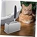 WOONEKY Cat Litter Scoop Holder Storage Stand for Litter Scooper Easy -up Height Grey