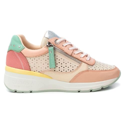 Carmela Para Mujer. 16228104-NUDE Zapatillas De Piel 162281 Multicolor (37), Plano, Cordones, Cremallera, Casual - 2