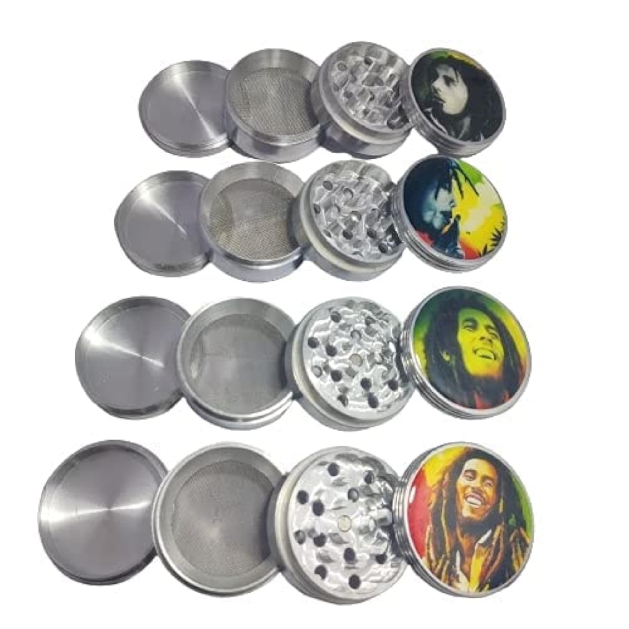 Metal Herb Crusher with Filter, 4 Part