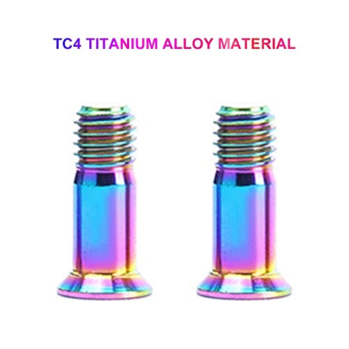 2PCS Bike Titanium Bolts,M5x14.2mm Wheel Bolt,Bicycle Rear Derailleur Fixing Screw for Road Bike MTB, black - Image 3