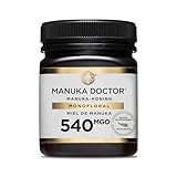 MANUKA DOCTOR   MGO 540 Miel de Manuka monofloral (250g) 100% pur miel de Nouvelle Zélande. Certifié. Garanti. CRU. Sans OGM