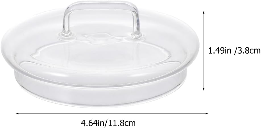 PRETYZOOM Glass Jar Lid 4.64 in Wide Mouth Canister Cover Reusable Replacement Lid for Yogurt Jars and Canning Jars Glass Cover for Food Storage Dust Protection Kitchen Organization image 2