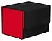 Ultimate Guard Sidewinder Synergy 100+, Deck Box for 100 Double-Sleeved TCG Cards, Black/Red, Magnetic Closure & Microfiber Inner Lining
