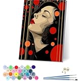 数字油絵 女性 大人用 DIY ペイントバイナンバー セクシー 手塗り 絵 デジタル油絵セット ブラシとアクリル絵具付き 数字塗り絵 大人のクラフトアクティビティ Paint by Numbers ホーム オフィス装飾 誕生日プレゼント女性 70x95cm 7-1728
