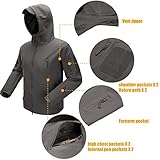 FREE SOLDIER Herren Winterjacke Military Softshell Jacken Outdoor Fleecefutter Winddichte Wasserdichte Jacke mit Kapuze Warme Taktische Jacken mit Mehreren Taschen für Jagdausflüge (Grün,2XL)