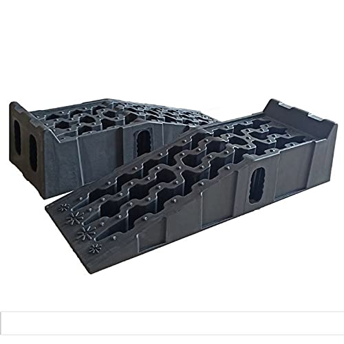 Futchoy 1 Paire De Rampes De Chargement en Plastique pour Voiture, 7 Tonnes, Jusqu'à 245, 7250 Kg, Design Nid pour Un Rangement Facile, pour Les Véhicules avec Faible Garde Au Sol