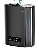 Humidifiers for Bedroom, 6L Top Fill Cool Mist Humidifiers for Large Room for Plants,TABYIK Air humidifier with Humidistat and Timer, with Essential Oil Diffuser Quiet for Home Black