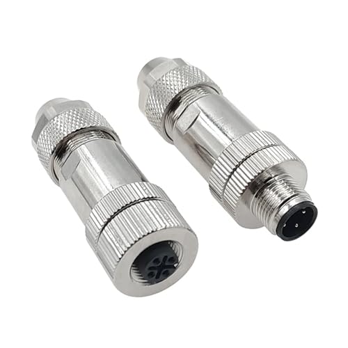 Conector M12 de 8 pines macho para eliminar interferencias de señal en sensores