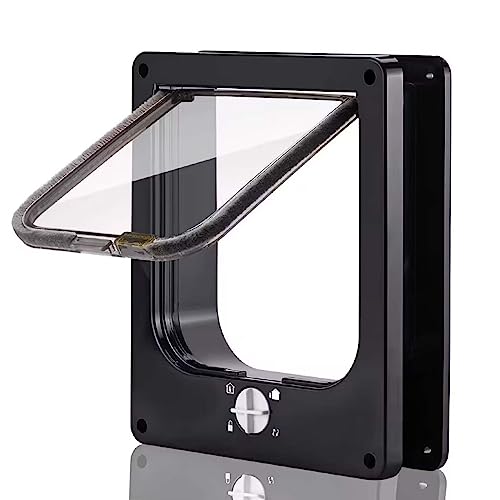 Moaobooh Katzenklappe,4-Wege-Drehverschluss Haustiertür für kleine Hunde und Katzen