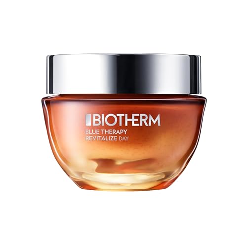 Biotherm, Blue Therapy Revitalize Day, Crema de Día Antiedad, Para Piel Seca y Cansada, Revitaliza, Nutre e Ilumina la Piel, Enriquecida con Life Plankton, 50 ml