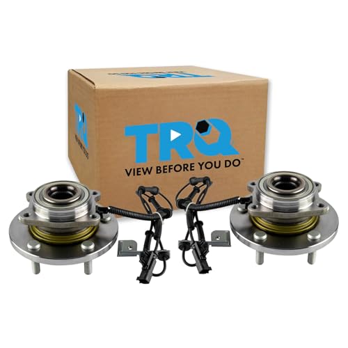 Image of TRQ 2 Piece Front Wheel Bearing & Hub Assembly Set with ABS Sensor Compatible with 2012-2016 Chrysler Town & Country 2012-2020 Dodge Grand Caravan 2012-2015 Ram C /V 2013-2014 Volkswagen Routan