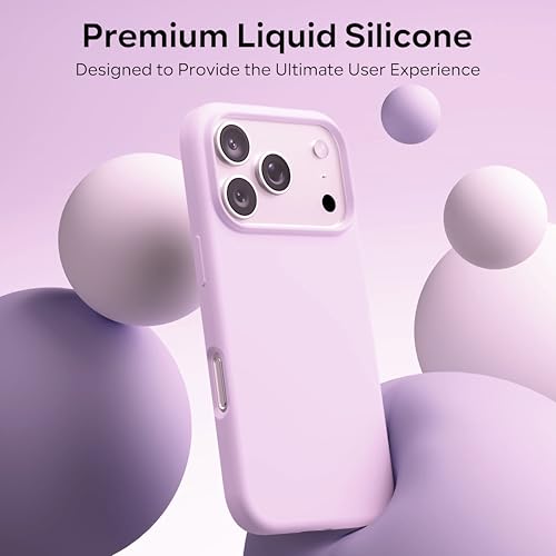 Image of Silicone Case for iPhone 17 Pro Max 6.9-Inch, Silky-Soft Touch Full-Body Protective Phone Case, Shockproof Back Cover for iPhone 17 Pro Max (Lite Pink)