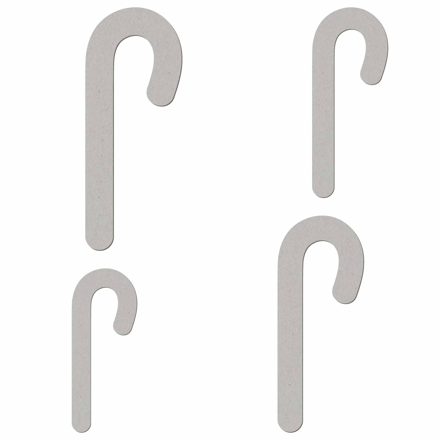 Lot de 100 cannes à sucre en carton - Hauteur : 12 cm