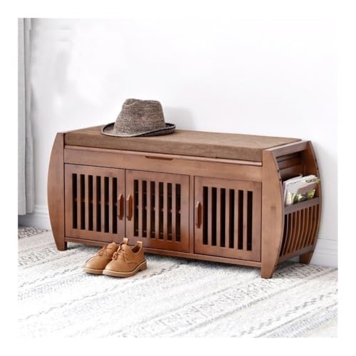 Tabouret de rangement pour entrée et étagère à chaussures 102 cm - 2