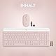 Logitech MK470 Slim Combo Kabelloses Tastatur-Maus-Set - Modernes, kompaktes Layout, Extrem leiser, 2,4-GHz-USB-Empfänger, Plug-n’Play-Konnektivität, Kompatibel mit Windows, Deutsches QWERTZ - Rosa
