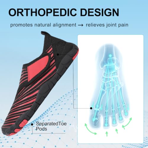 Image of Voyabarefoot Shoes for Women Men 2026 Upgrade Wide Toe Box Barefoot Hiking Sandals,Non-Slip Adjustable Water Shoes for Beach Walking Travel, Comfortable Slip On Walking Shoes
