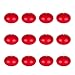Mega Candles - Unscented 1.5" Floating Disc Candles - Red, Set of 12