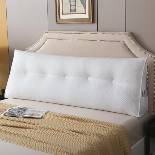 ZTVZTV Wedge Headboard Pillow for Bed, Twin, White