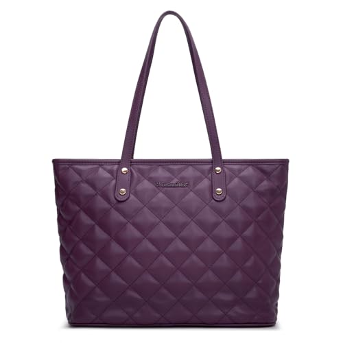 Montana West quilted tote bag for women large tote purse for women shoulder bag womens handbags hobo purse with top zipper MWC-084BPP