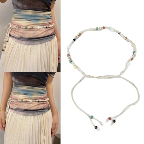 Stretchable Waist Belt For Women Handwoven Waist Chain Adjustable Length For Multiple Outfits Casual Adjustable Belt2