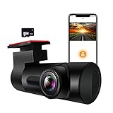 Dash Camera for Car with Phone App,1080p Mini Dash Cam Built in WiFi, Low Power Wireless Security Dashcam, Wide Angle Car Cameras, Night Vision G-Sensor Loop Recording Parking Monitor (Black)