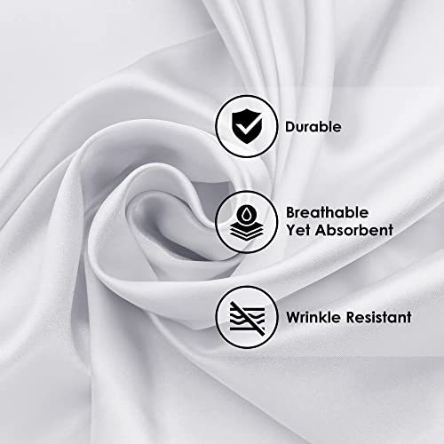 Superior Cotton Blend 1200 Thread Count Bed Sheet Set, Daily Use Bedding, Includes 1 Elastic Deep Pocket Fitted Bedsheet, 1 Flat Sheet, 2 Pillowcases, Bedroom Modern Decor, Queen, Light Blue #TOP4