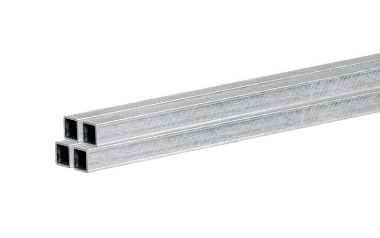 Industrias Duero - 4 unidades - TUBO CUADRADO ACERO GALVANIZADO- Sección 40x40 mm - Longitud 2 m - Espesor 3 mm