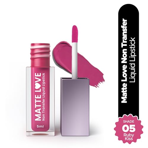 Image of Hilary Rhoda Matte Love Non Transfer Liquid Lipstick | Lightweight & Matte Finish | Waterproof Lipstick for Women | Long Lasting & Non-Drying Lipstick | 5ml (Ruby Kiss - Shade 05)