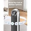 DREO Bladeless Tower Fan - 25ft/s, 4 Speeds, 4 Modes, 90 Oscillation, 8H Timer, Ultra Quiet for Bedroom, Indoors, Silver (Tower Fan 307)