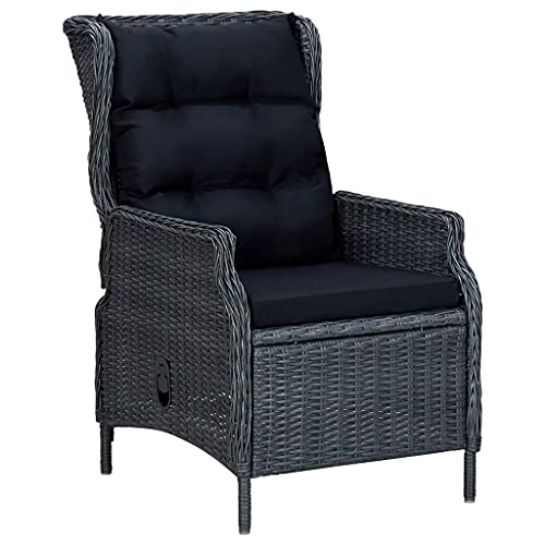 Yuhi-Hqyd 7 Piece Patio Dining Set,Conversation Furniture,Afternoon Tea Suit,Party Furniture,Features Reclining Function,Perfect For Patio, Garden, Porch,Family Room,Sitting Area,Dark Gray #TOP5