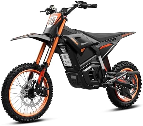 RiderX Electric Dirt Bike for Adults Teens, 3000W Brushless 220Nm Motor - 45° Slope, 38 MPH, 48V/23.5Ah Removable Battery, Dual Hydraulic Brakes & Full Suspension Electric Motorcycle for 13+ (Black)