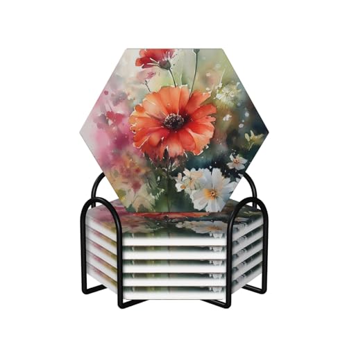 Dessous de verre avec support pour éviter les traces de verre - 2