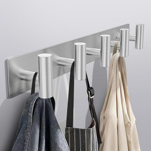 Bntuk Coat Rack Wall Mount - 5 Hat and Coat