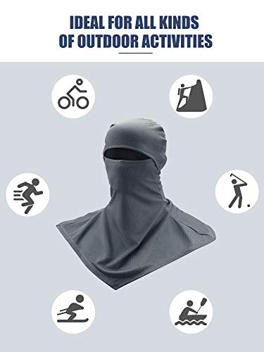 Image of SATINIOR 3 Piece Balaclava Face Cover Sun Protection Neck Cover Summer Balaclava for Men Women Outdoor Sports UV Protector